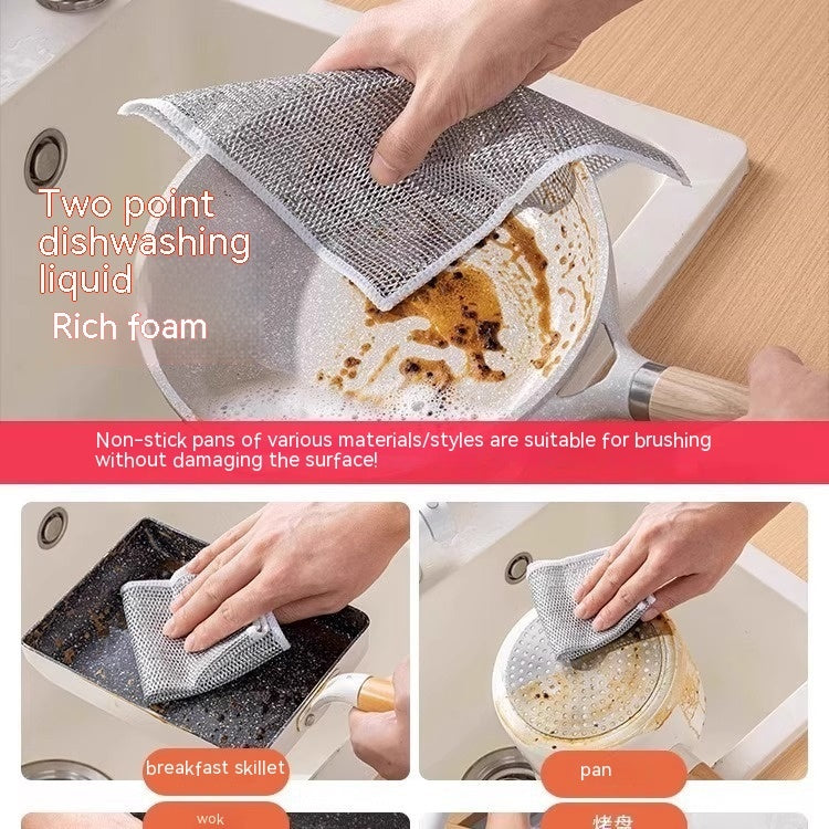 Steel Wire Ball Cloth Kitchen Cleaning Dishcloth BUY ONE AND GET A FREE GIFT A LAPTOP STAND