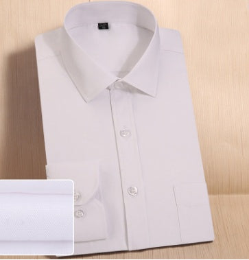 Solid color slimming shirt for business career