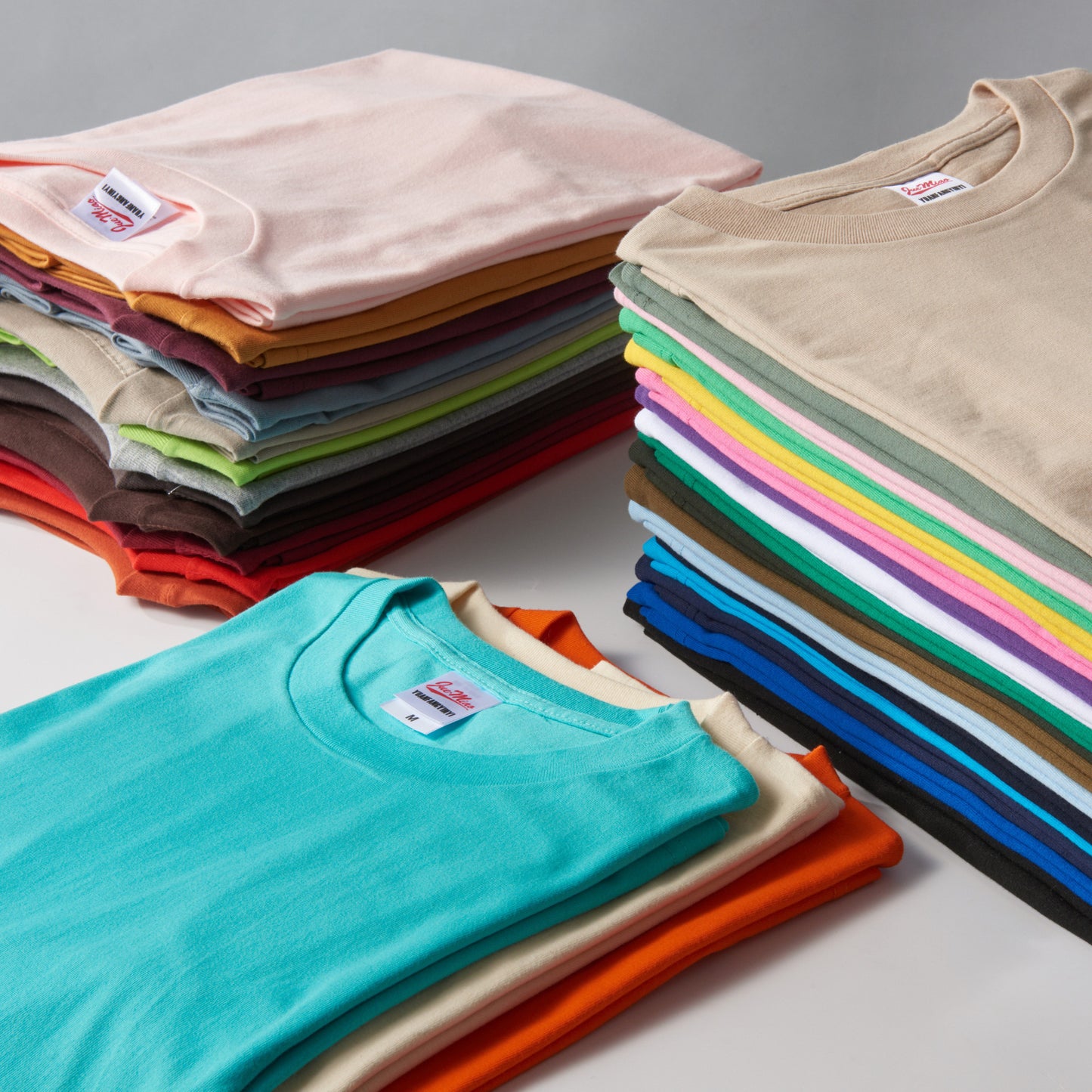 Thicken Solid Color Pure Cotton Thread Parent-Child T-Shirt
