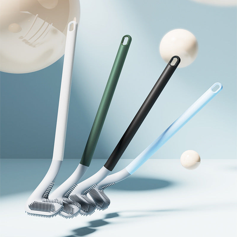 Your Toilet will never be dirty againt with out new 2025 collection Soft Plastic Toilet Brush With No Dead Ends, Daily Necessities Long Handle Cleaning Brush