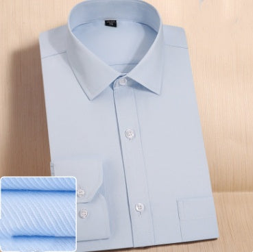 Solid color slimming shirt for business career