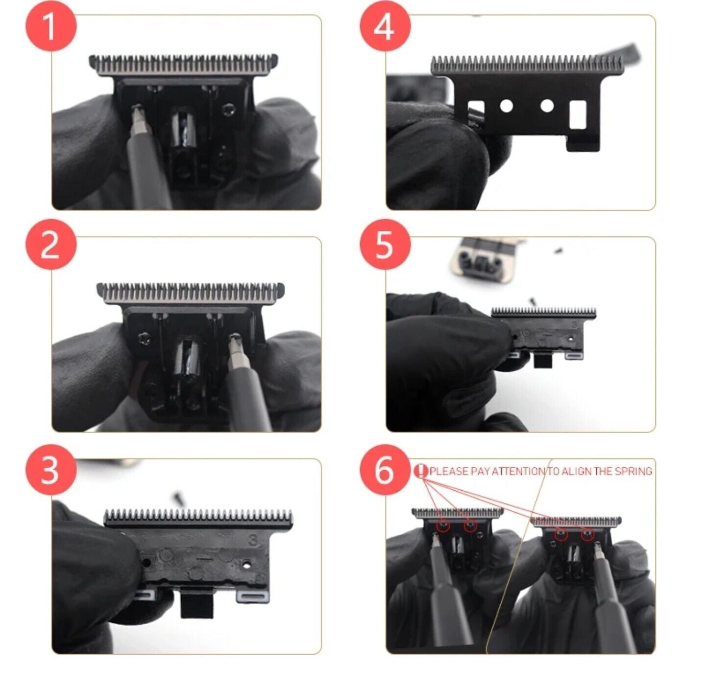 Retro Oil Head Carving Trim Hair Clipper Cutter Head