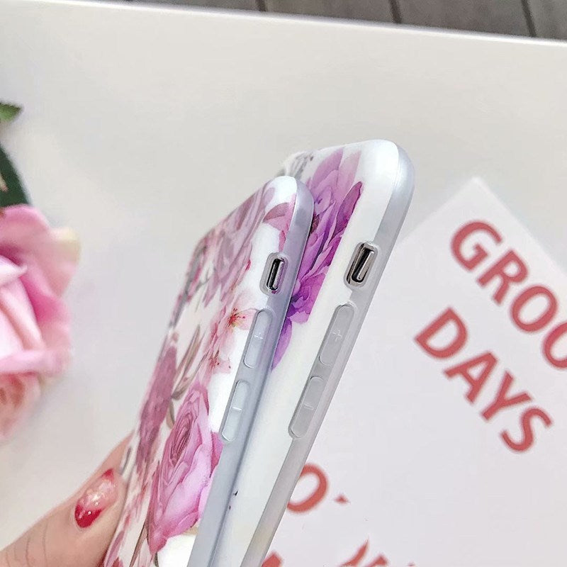 Water painting flower phone case
