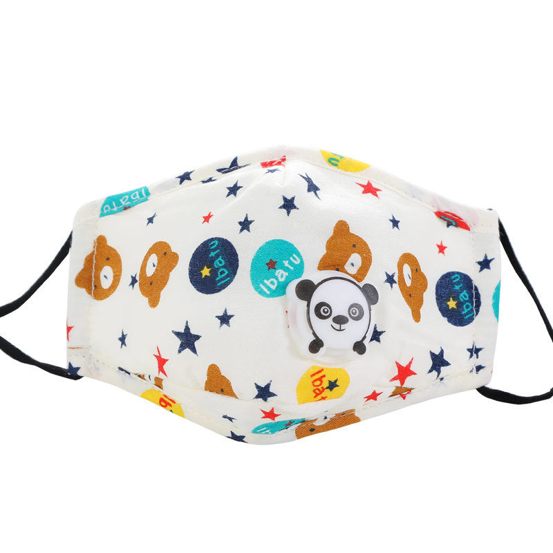 Children's cartoon printed cotton mask