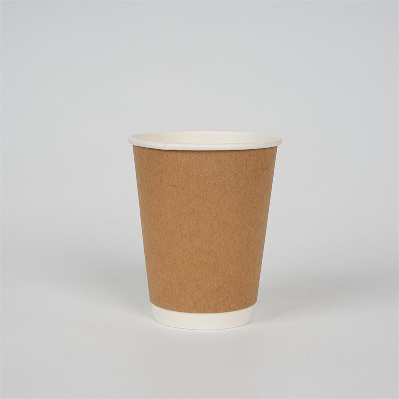 12oz disposable paper cup corrugated double hollow cup 400ml milk tea hot drink coffee cup water Cup Coke cup