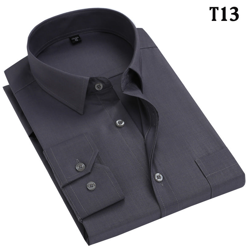 Spring Wear Middle-aged And Elderly Men's Shirt Dad Wear Loose Factory Delivery Middle-aged Men's Clothing Striped Long Sleeve Shirt