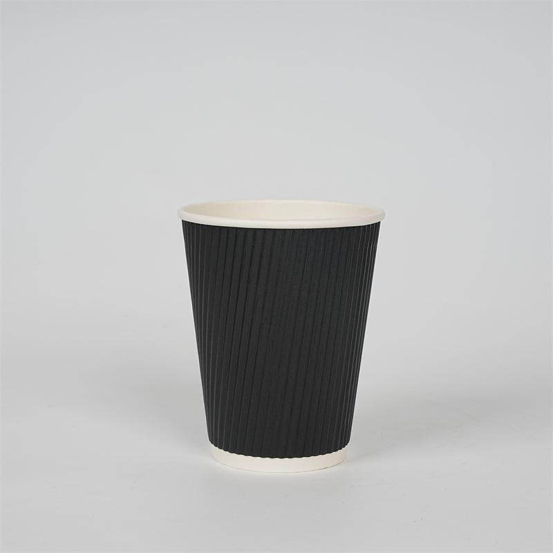 12oz disposable paper cup corrugated double hollow cup 400ml milk tea hot drink coffee cup water Cup Coke cup