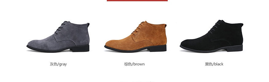 Business shoes men's British pointed Derby shoes in the middle of the line with youth casual shoes Italian shoes