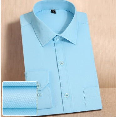 Solid color slimming shirt for business career