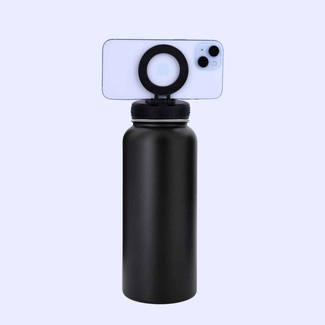 AMAZONY 2024New 32oz Stainless Steel 304 Space Pot Double-layer Vacuum Cup With Mobile Phone Bracket Magnetic Cover