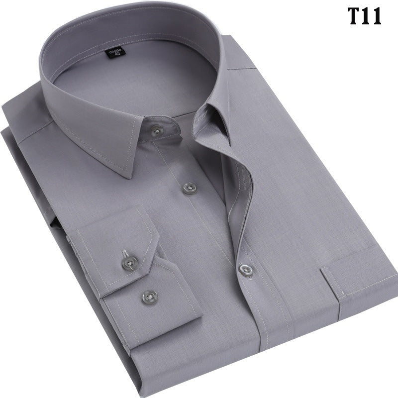Spring Wear Middle-aged And Elderly Men's Shirt Dad Wear Loose Factory Delivery Middle-aged Men's Clothing Striped Long Sleeve Shirt