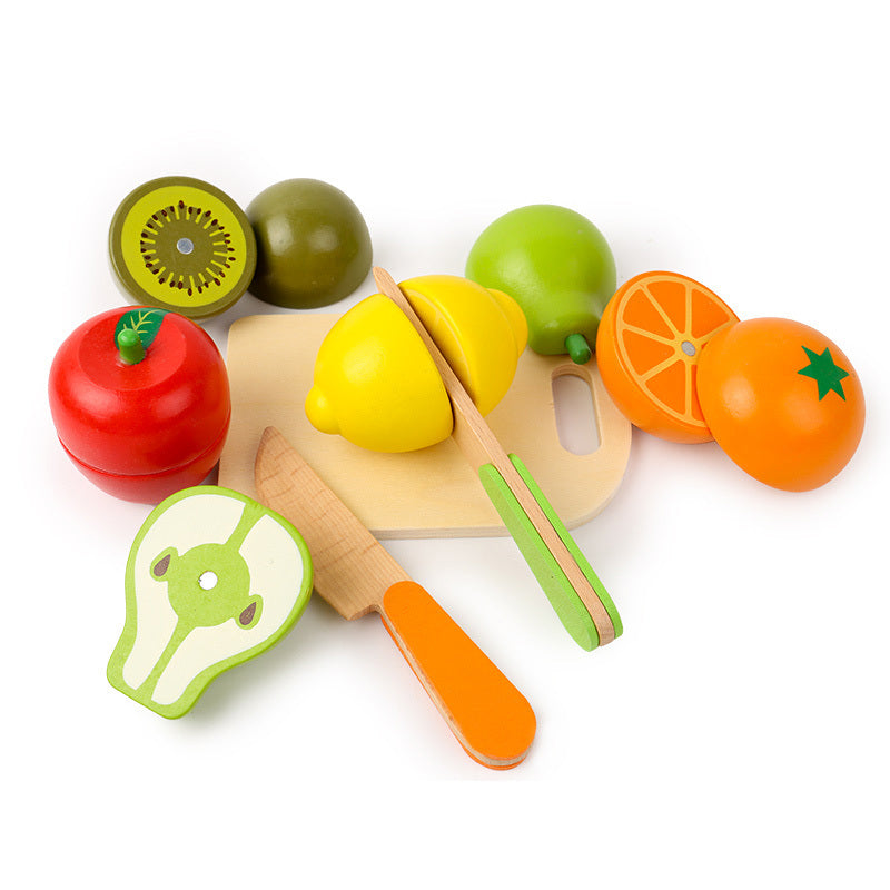 Wood Magnetic Vegetables Cut And Watch Toys