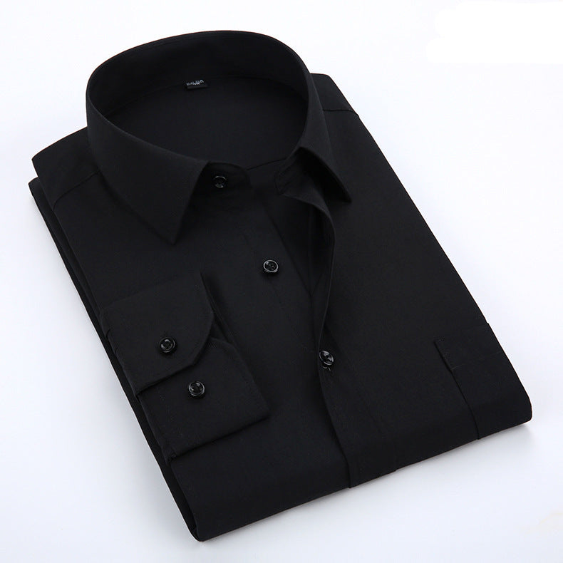 Spring Wear Middle-aged And Elderly Men's Shirt Dad Wear Loose Factory Delivery Middle-aged Men's Clothing Striped Long Sleeve Shirt
