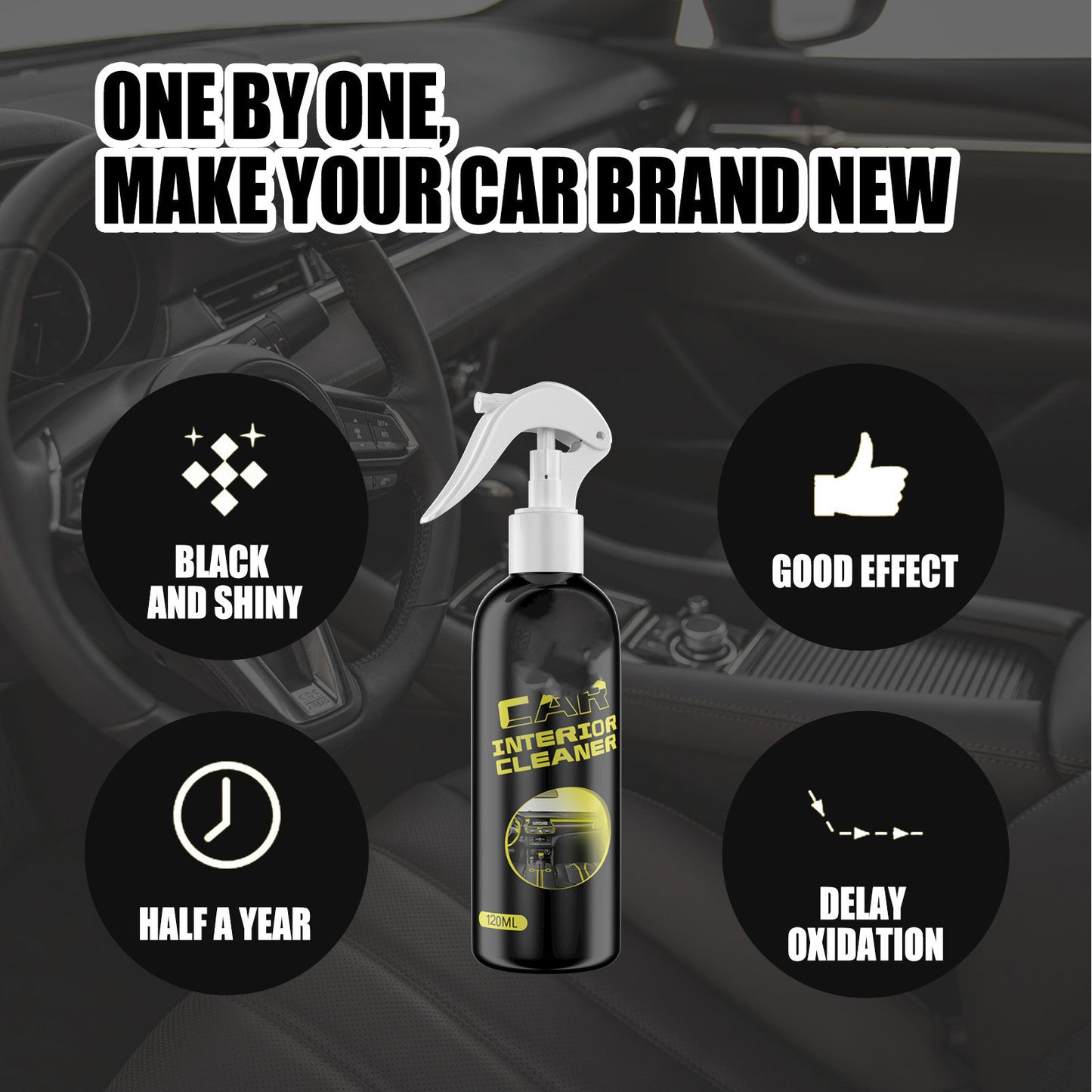 Car Interior Renovation Cleaner Car Leather Plastic Dashboard Cleaning Decontamination Maintenance Agent