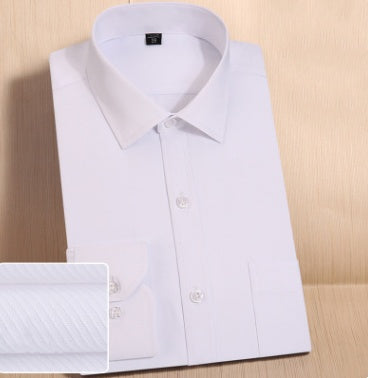 Solid color slimming shirt for business career
