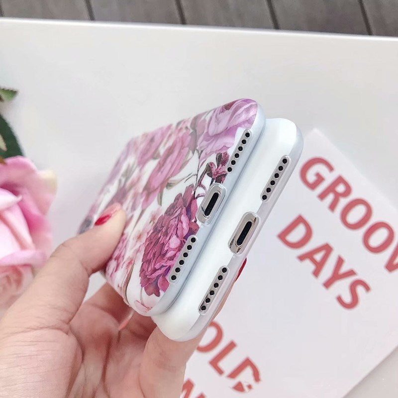 Water painting flower phone case