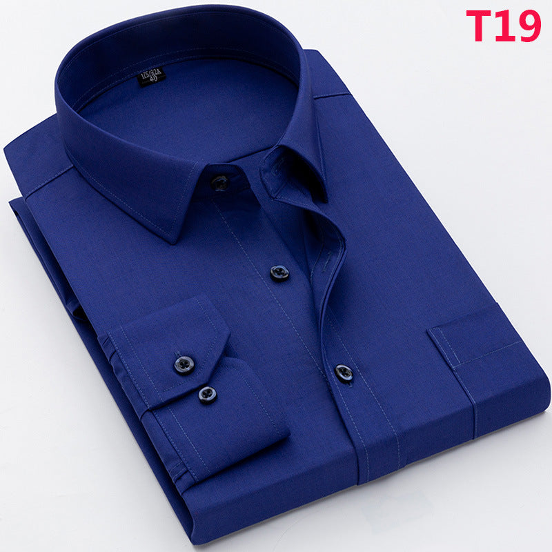 Spring Wear Middle-aged And Elderly Men's Shirt Dad Wear Loose Factory Delivery Middle-aged Men's Clothing Striped Long Sleeve Shirt