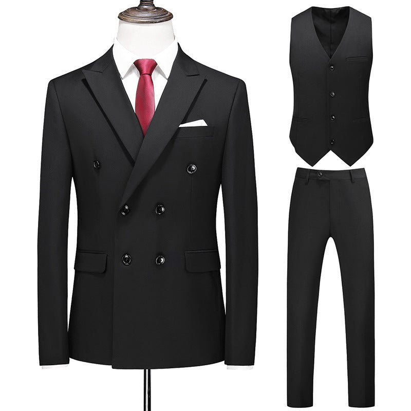 2025 TUXEDO Male Host Two-piece Large Size Solid Color Suit
