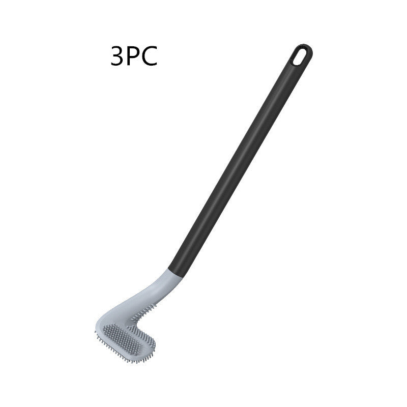 Your Toilet will never be dirty againt with out new 2025 collection Soft Plastic Toilet Brush With No Dead Ends, Daily Necessities Long Handle Cleaning Brush