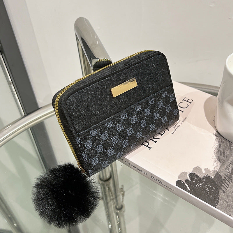 Women's Short Printing Color Contrast Style Bag Wallet
