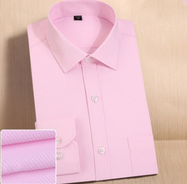 Solid color slimming shirt for business career