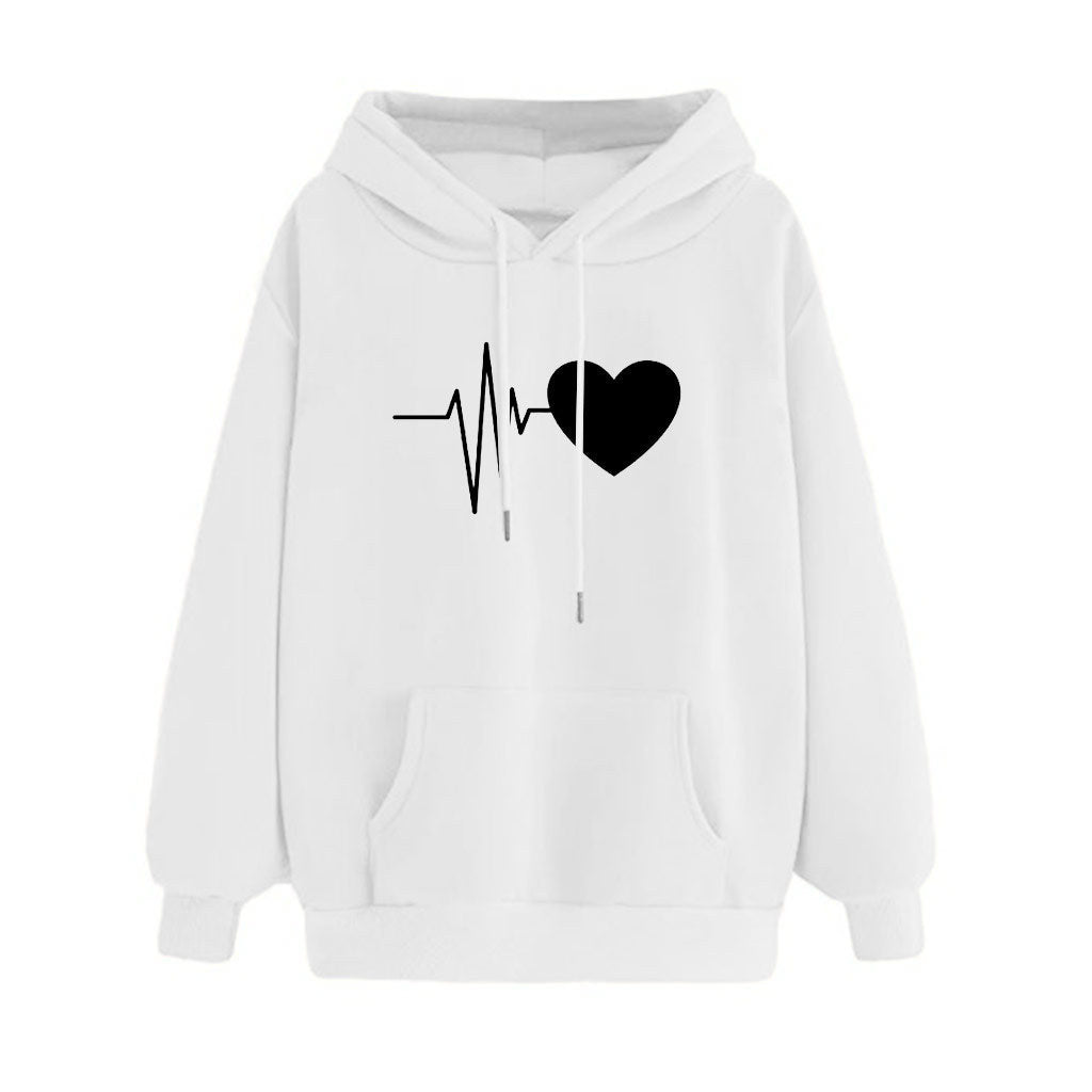 Women's Loose Casual Fleece Hoodie Sweatshirt Buy one Hoodie get a free laptop stand