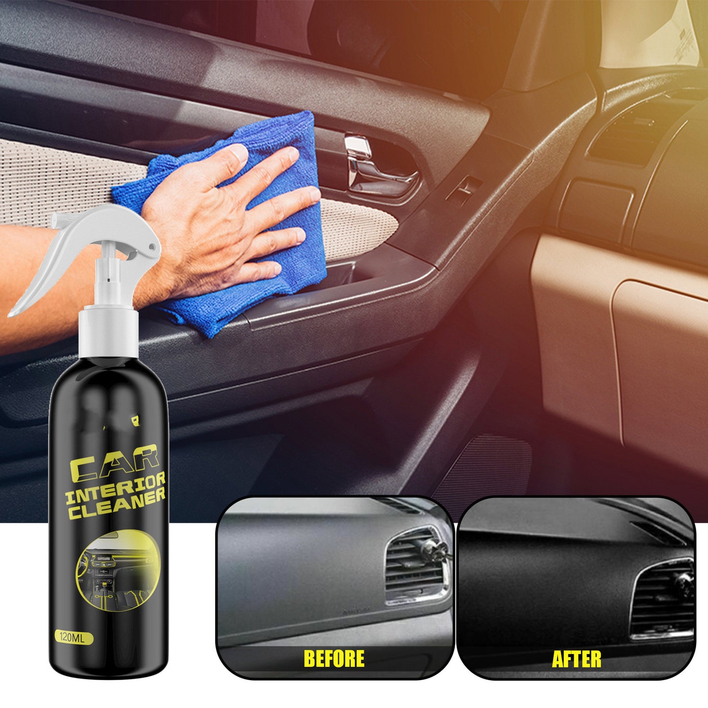 Car Interior Renovation Cleaner Car Leather Plastic Dashboard Cleaning Decontamination Maintenance Agent