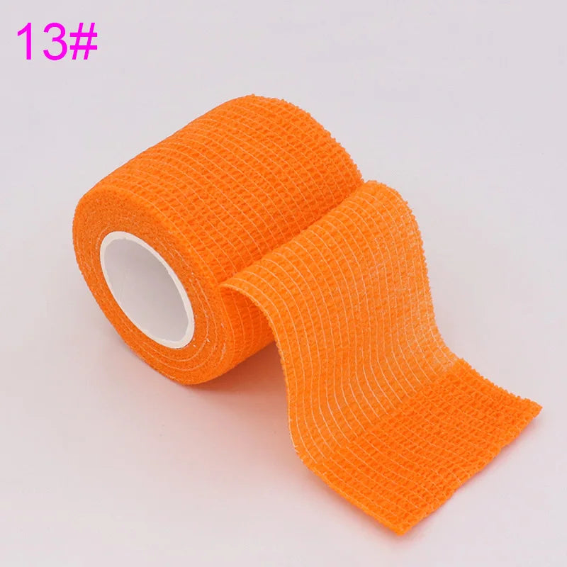1 Roll 2.5/5/10cm Sport Bandage Self-adhesive Breathable Elastic Bandages for Sports Fixing Finger Wrist Leg Non-woven Bandage