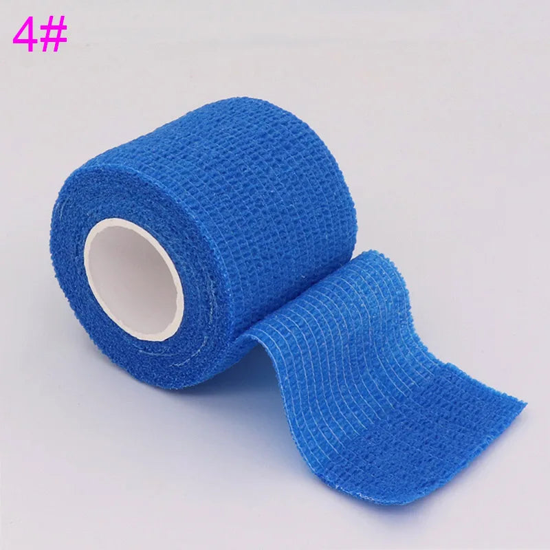 1 Roll 2.5/5/10cm Sport Bandage Self-adhesive Breathable Elastic Bandages for Sports Fixing Finger Wrist Leg Non-woven Bandage