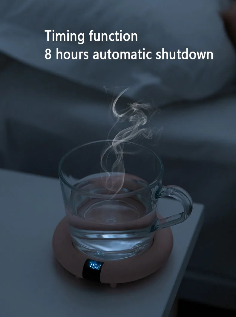 220V Mug Warmer Coffee Warmer Smart Cup Heater 3 Gear Mug Heating Coaster for Office Desk Use Coffee Milk Tea Heating Pad