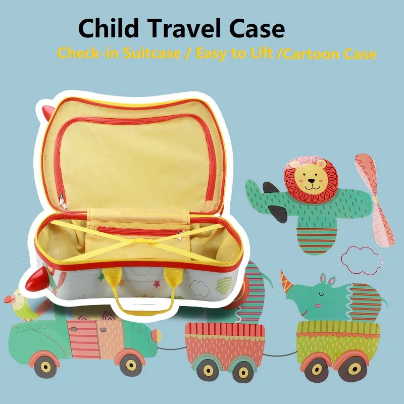 2024 Suitcase for child kid's Luggage suitcase Universal wheel children's riding box 17 inch check-in Kid's Mini Trank/suitcase