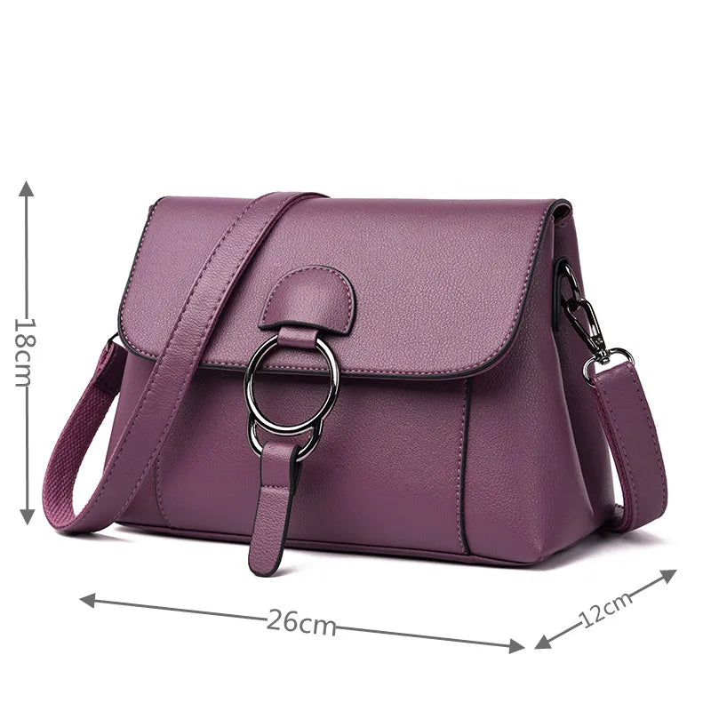 AMAZONY 2024 Women Leather Shoulder Bag Messenger Bag Shopping Handbag Female Travel Casual Purse Crossbody Bags Ladies Tote