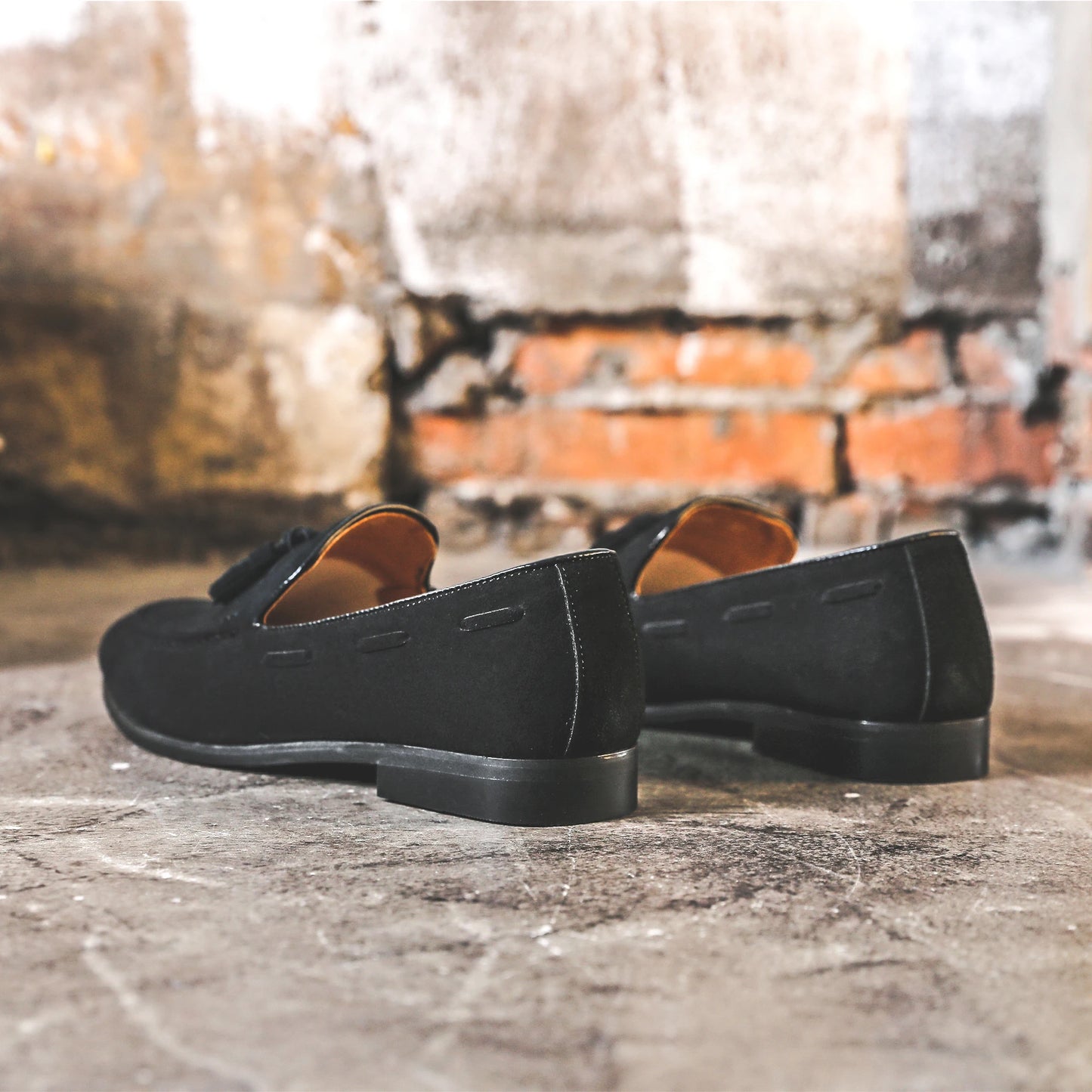 Size 14 Slip on Black Color Fashion Men Dress Shoes Wedding Party Footwear Men Tassels Loafers Shoes