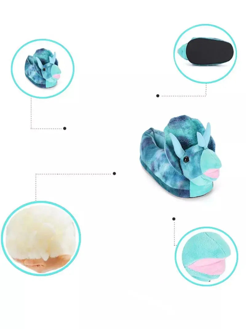 Parent-child Dinosaur Animal Shoes Creative Funny Slip On Home Slides for Dad Mom Children Gift Slippers - FREE SHIPPING