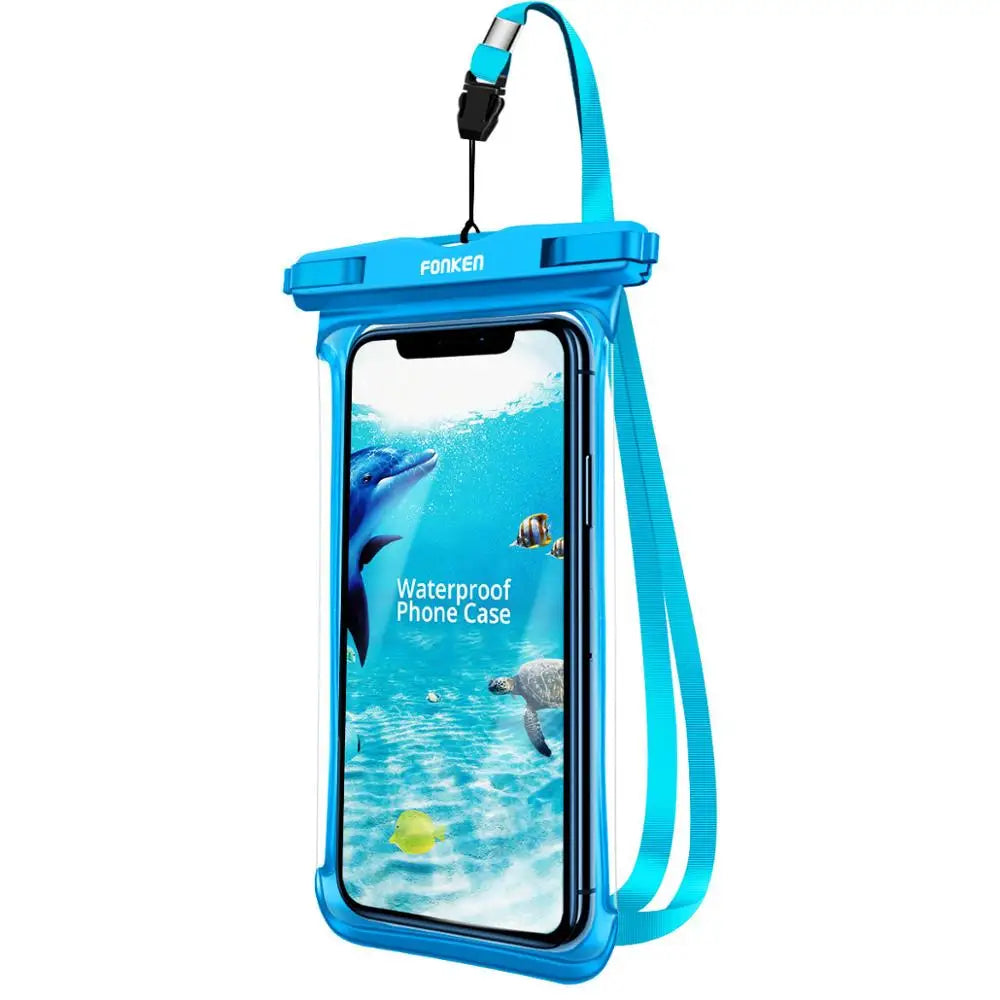 Brand New 2025 FONKEN Full Transparent Waterproof Case for Iphone Xiaomi Samsung Dry Bag Underwater Watch Case Swimming Pouch Mobile Cover Bag