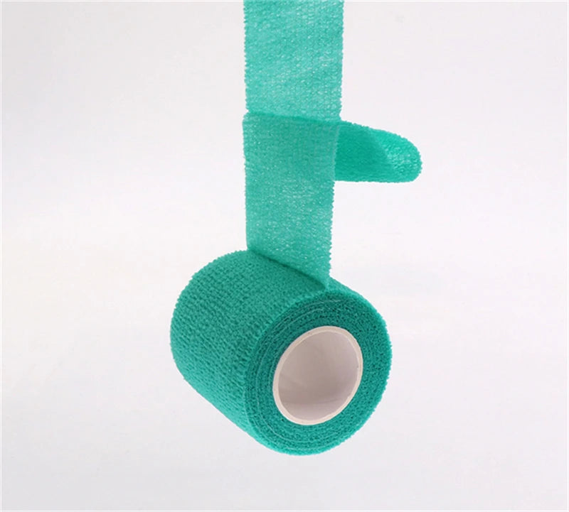 1 Roll 2.5/5/10cm Sport Bandage Self-adhesive Breathable Elastic Bandages for Sports Fixing Finger Wrist Leg Non-woven Bandage