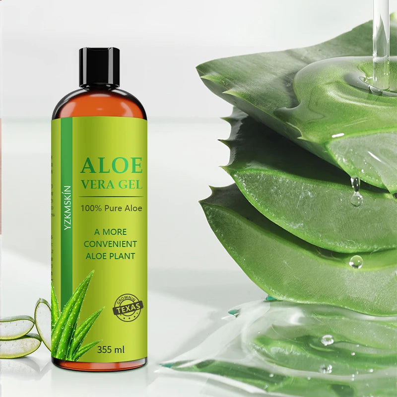 100% Pure Natural Gelfor Hair care and Skin After Sun Soothing Remove Acne Scars LighteningMoisturizing aloe vera gel