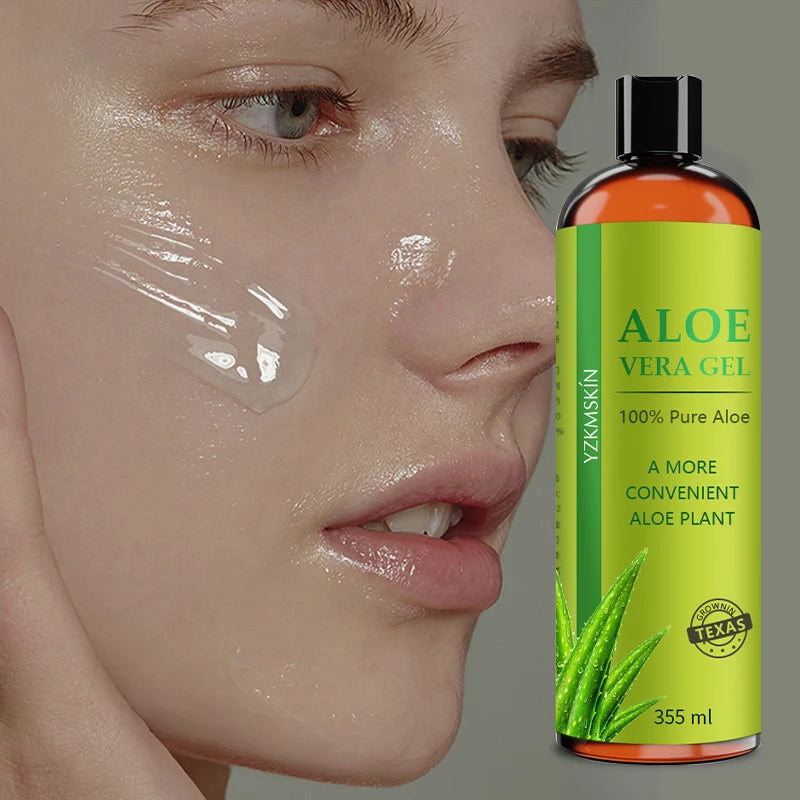 100% Pure Natural Gelfor Hair care and Skin After Sun Soothing Remove Acne Scars LighteningMoisturizing aloe vera gel