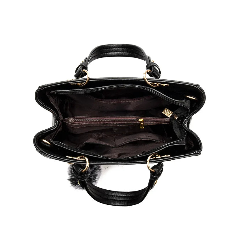 AMAZONY Woman bag 2024 new atmospheric one-shoulder handbag Korean fashion simple messenger female bag big bag