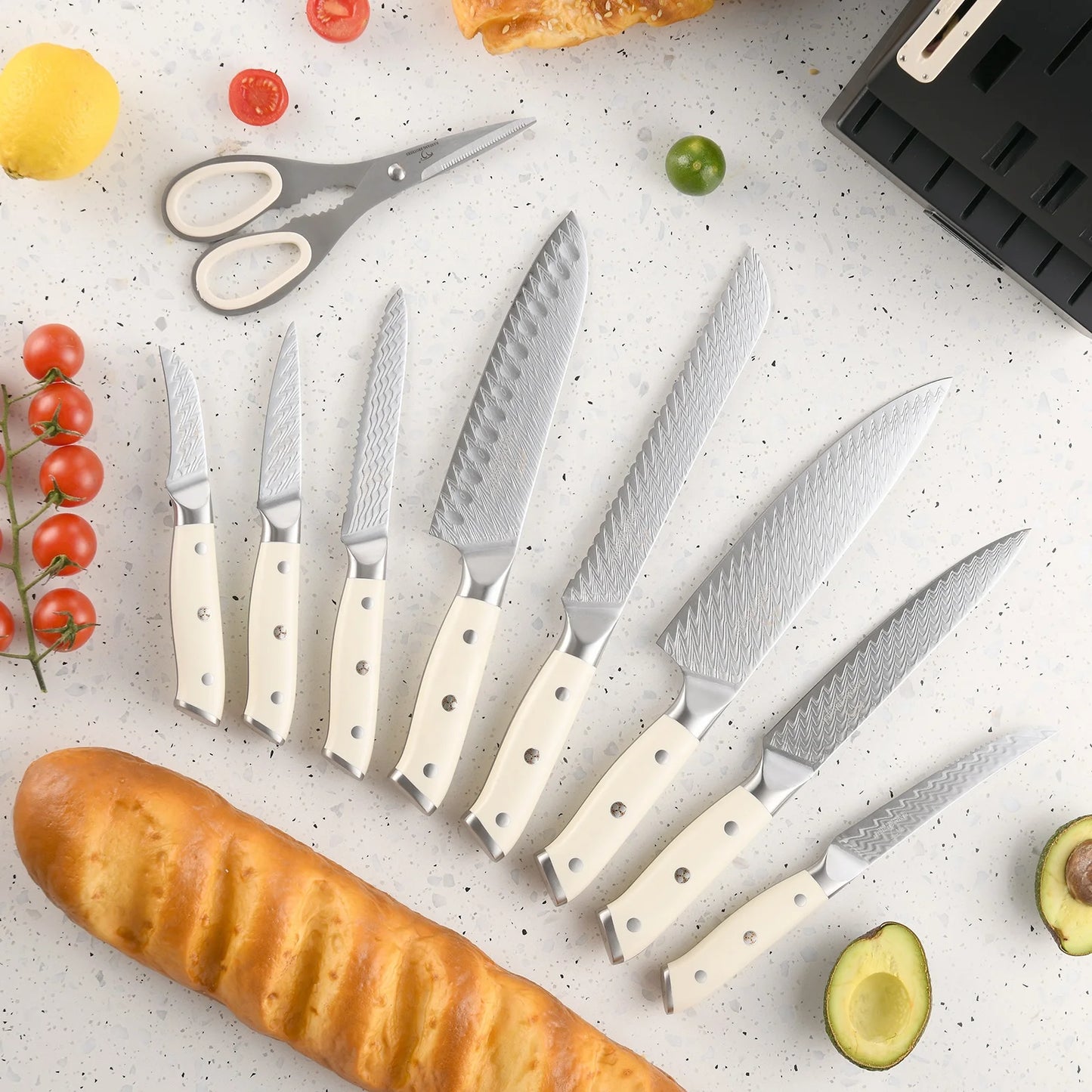 19 Pieces Luxury High Quality Kitchen Knife Set Damascus VG-10 Steel Core 67 Layers Kitchen Chef Knives Set with ABS Handle