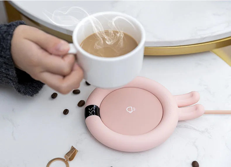 220V Mug Warmer Coffee Warmer Smart Cup Heater 3 Gear Mug Heating Coaster for Office Desk Use Coffee Milk Tea Heating Pad
