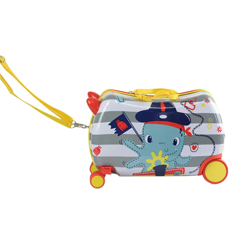 2024 Suitcase for child kid's Luggage suitcase Universal wheel children's riding box 17 inch check-in Kid's Mini Trank/suitcase