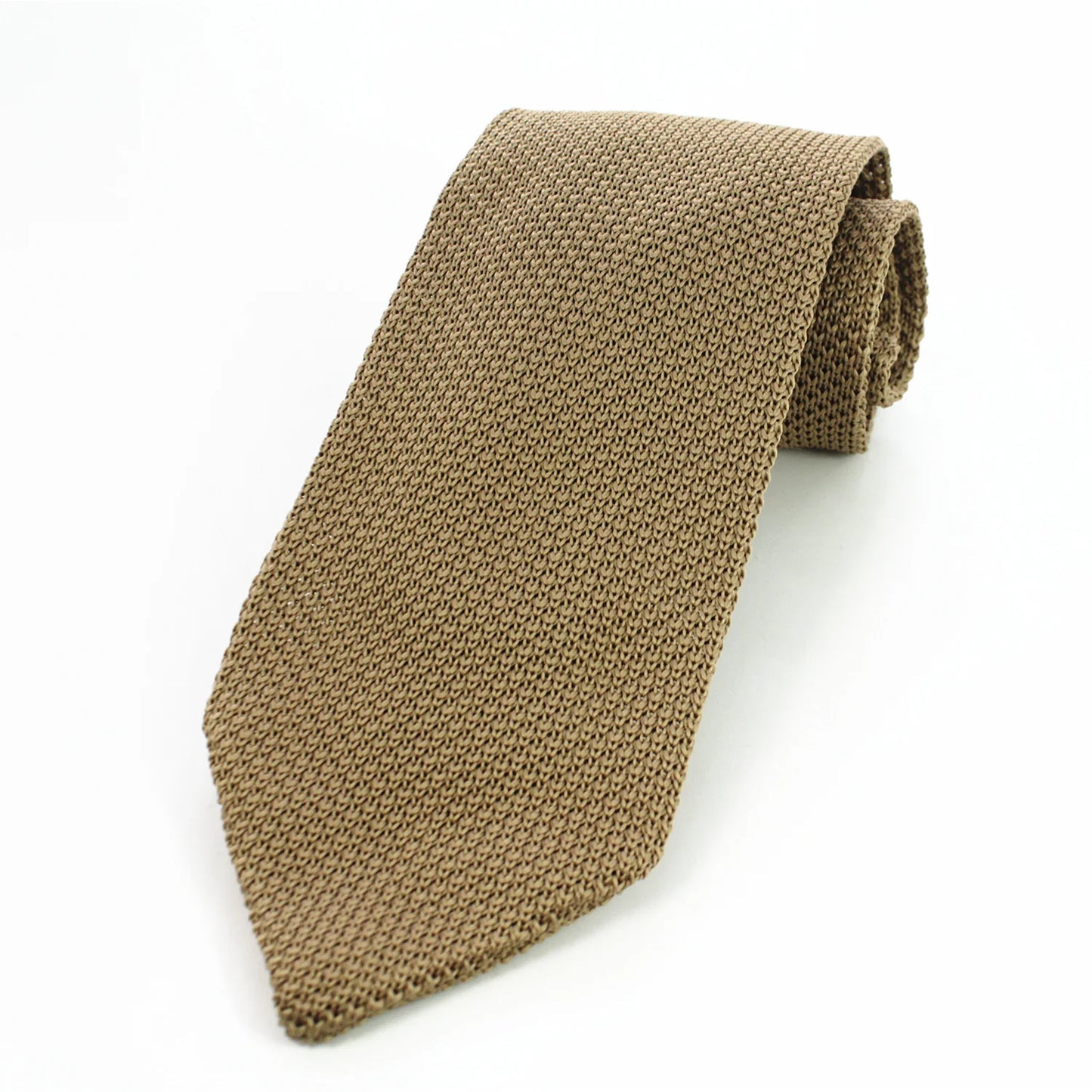 Brand New 2025 Fashion Leisure Men 8cm Colourful Ties Knitted Necktie Red Green Solid Color for Men Woven Designe Wedding Gift