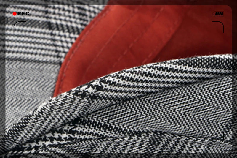 CLIMATE Men Plaid Beret Flat Cap Men Vintage Hat Berets for Men Plaid Casual British Gentleman Beret Retro Flat Caps Beret Hat