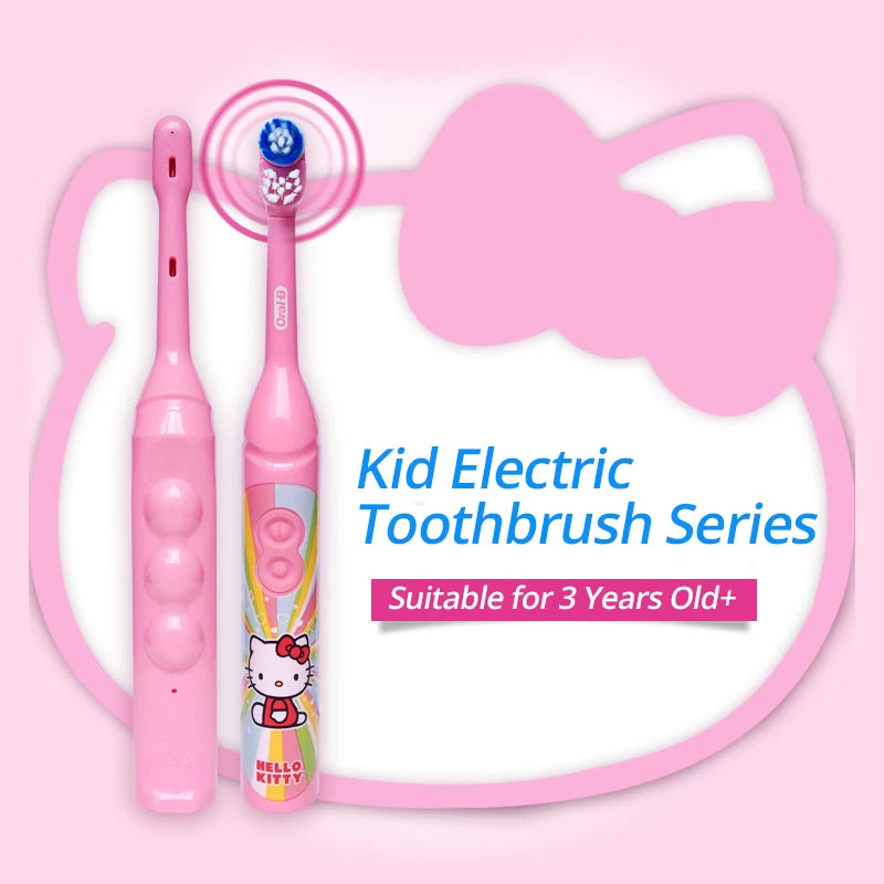 Oral B Kid Electric Toothbruh Powered by AA Batery 7200 Times Rotation Type Deep Oral Clean Gum Crare Disney Cartoon Tooth Brush