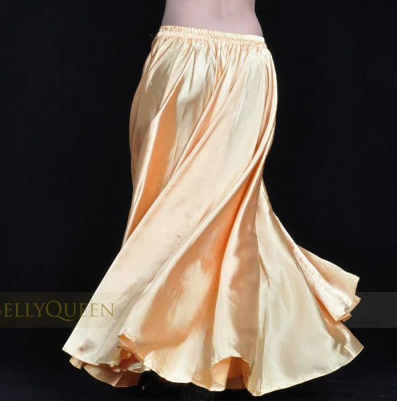 AMAZONY NEW 1 pcs/lot new style women sexy Shining Satin Long Skirt Swing Skirt dancing lady Costume 14 color