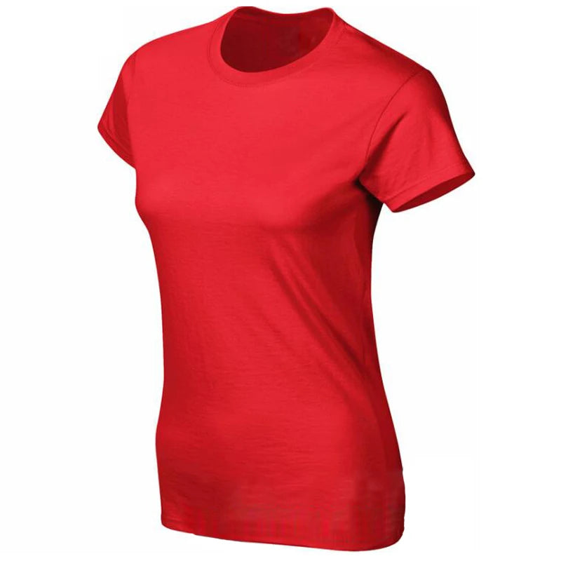Summer T Shirt 2024 New Brand Women Cotton Short Sleeve Shirt Casual Solid Color Tee Shirt Femme Blusas Femininas Drop Shipping