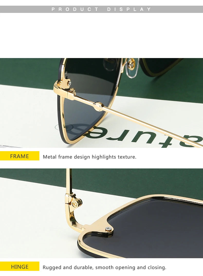 Summer New Fashion Lady Oversize Rimless Square Bee Sunglasses Women Men Small Glasses Gradient Sun Glasses Female UV400