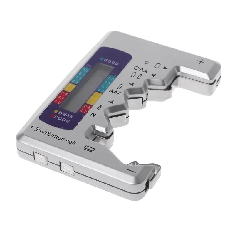 Universal Digital Battery Tester - Capacity Detector for C, D, N, AA, AAA, 9V, 6F22, and 1.55V Button Cell Batteries