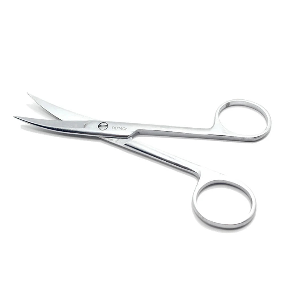 1PCS 10cm 12.5cm 14cm 16cm Straight Curved Scissor Scissors Stainless Steel Equipment Farming Instrument Clinic